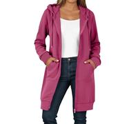 Pull Femme Grande tailleHoodie zippé décontracté avec Poche Avant et Design Sac à Dos - Veste légère pour activités de Plein air - Style Quotidien (Navy, M)