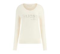 Pull femme Guess Saylor Logo Blanc S
