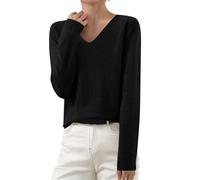 Pull Femme Hiver Chaud Chic Et Elegant Décontractés Pull Femmes Cachemire Grande Taille Col Rond Pas Cher Sweatshirt à Manches Longues Boutonnée Tunique Couleur Unie Sweats Pullover Haut Tops
