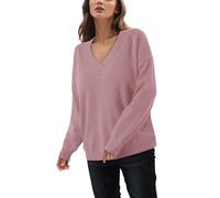 Pull Femme Hiver Chaud Chic,Pull tricoté pour Femmes Ample col V décontracté Polyvalent Nouvelle frontière Style européen américain 2023