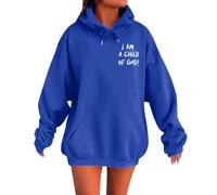 Pull Femme Hiver Chaud chicWomen's Hoodies & Sweatshirts | en 2024 Le Sweat-Shirt pour Femme avec in God Disponible Le Dieu est dans Son cœur et ne tombera Pas (Light Gray, M)