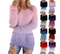 Pull Femme Hiver Chaud Jacquard Col Roulé - Manteau Femme Hiver Chaud Pull Manches Longue Pulls Uni Manteau Décontractés Vêtements Doublée en Polaire Loungewear Blouse Grande Taille Haut XXXXXL