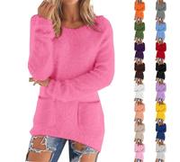 Pull Femme Hiver Chaud Jacquard Col Roulé - Manteau Femme Hiver Chaud Pull Manches Longue Pulls Uni Manteau Décontractés Vêtements Doublée en Polaire Loungewear Blouse Grande Taille Haut XXXXXL