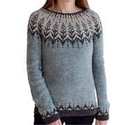 Pull Femme Hiver Chaud Laine Pull Ample, Knit Sweater Grandes Tailles DéContracté Manches Longues Hauts Jacquard Bateau avec Motif Geometrique Vintage Chic Et Elegent