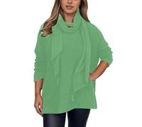 Pull Femme Hiver Grande Taille, Pull Femme LéGer Et Doux à Col Roulé avec éCharpe IntéGréE pour Un Style Confortable Et éLéGant en Automne Et Hiver