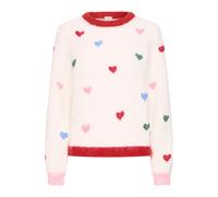 ICHI Pull-over mélange de couleurs / blanc, Taille L