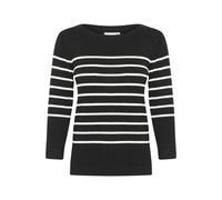 Kaffe Pull-over 'KALizza' noir / blanc, Taille XL