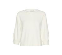 Kaffe - Pull en Tricot Doux avec Détail Similisten - Femme - Pulls - Blanc - Taille: 36 FR
