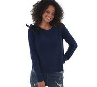Pull Femme - Kaporal - Fauve Bleu Marine - Col Arrondi - Manches Longues - Tissu Voile S