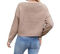 Pull Femme Maille Veste Chaud Coton Chaussette Roi Doré Tricotée Over Simple Petrole Confortable Peluche Japonaise Belles Larges Nana Multipoches Sweet Oreille