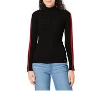 Pull Femme - MORGAN - 0074308 - Noir/Rouge - Manche Longue - 78% Viscose S