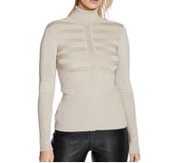 Pull Femme - Morgan Mentosa - Col roulé - Effet brillant - Rayures horizontales XS