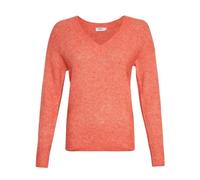 Pull femme Moss Copenhagen Lisa Hope - rose mel - S/M - Col V - Maille côtelée - Épaules tombantes XS/S