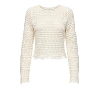 ONLY Pull Onlelke Life – manches longues au crochet – Bouleau – XS Femme