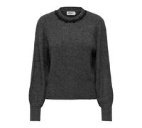 ONLY Pull en maille ONLELSA gris chiné col rond manches longues détails strass Taille S