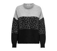 Only Pull-over ONLJade Motif animal, col rond, manches longues Gris clair chiné Taille M