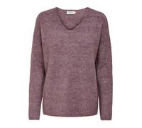 Pull femme - Only - Onlcamilla - Col V - Rose brown melange - Taille XS M