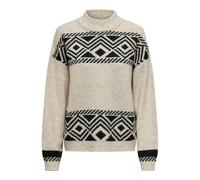 ONLY Pull-over 'ONLVictoria' beige chiné / noir, Taille L