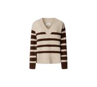 Pepe Jeans Pull Cecil Stripe col V Beige XS Femme
