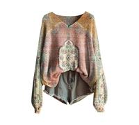 Pull Femme pour Les Fetes Pull Femme Chic Tricoté à Manches Longues Et Col en V pour Haut Chaud Et Tendance L Hiver Idéal Les sous Col Roulé Ample Pink M