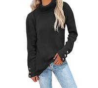 Pull Femme pour Les Fetes Pull Femme Doux en à Manches Longues pour Vêtements Hiver Chaud Long Black M