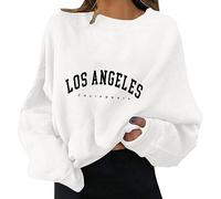Pull Femme Pull Femme Casual sans Capuche Sport Sweat-Shirt Col Rond Manches Longues Original Pullover Casual Hoodie Top Haut Sweater Mode Chemisier Blouse Tunique Top