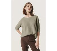 Soaked in Luxury - Pull Brindle avec Manches ¾ - Femme - Pulls - Brun - Taille: 46 FR