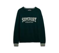Superdry & Co Pull-over 'Slouchy Intarsia' vert / blanc, Taille L