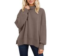 Pull Femme Swag,Pull Ample en Fendue à Col Rond pour Femme IdéAl pour L'Automne Et l'hiver.