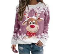 Pull Femme, Sweat Plaid Femme, Pull de Noel Fille 12 Ans, Plaid à Manches, Sweat a Capuche, Tenue noël Famille, Pulls de Noel, Christmas Sweater, Vetement Mode, Rennes, noël, Plaids à Manches, Hoodie