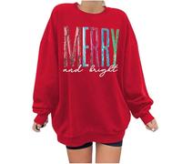 Pull Femme,Sweat-Shirt imprimé à col Rond et Manches Longues, Style Streetwear Tendance, pour Une Tenue décontractée