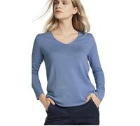 Pull col V femme Tom Tailor Basic Bleu 2XL
