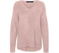 Pull Femme - Vero Moda - vmcrewlefile - Col V - Sepia Rose Melange - Taille XL XS