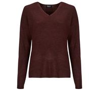 Pull femmes Only ONLCAMILLA V-NECK L/S PULLOVER KNT Bordeaux EU XS