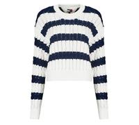 Pull femmes Tommy Jeans TJW LOOSE CABLE SWEATER EXT Blanc EU L