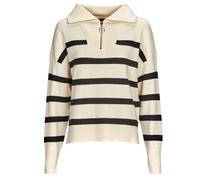 Pull femmes Vero Moda VMSABA STRIPE LS HIGHNECK BLOUSE GA NOOS Beige EU S
