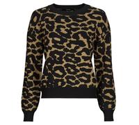 VERO MODA Pull-over 'VMSilje' marron / noir, Taille XL