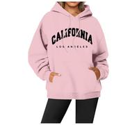 Pull femmeSweat-Shirt à Capuche Tendance pour Femme imprimé Manches Longues Cordon de Serrage Confort décontracté et Streetwear Haut pour Dames (Blue, XXXXXXL)