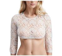 Pull festif à paillettes pour femme avec petite chemise normale, haut avec poitrine enveloppante, sous-vêtements pour femme, chemisier élégant, Blanc., 4XL
