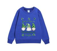 Pull Fille 10 Ans,Hoodie Chaud pour Enfants - édition Saint-Patrick imprimée Manches Longues Coton Doux Confort Optimal vêtement Scolaire et Loisir (Blue, 18-24 Months)