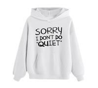 Pull Fille 14 Ans Sweatshirt à Capuche Graphique, Haut Manches Longues Doux, Vêtement Confortable, Hoodie Enfant Décontracté(White, 4-5 Years)