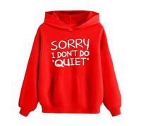 Pull Fille 14 Ans Sweatshirt à Capuche Graphique, Haut Manches Longues Doux, Vêtement Confortable, Hoodie Enfant Décontracté(Red, 6-7 Years)