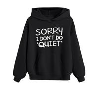 Pull Fille 14 Ans Sweatshirt à Capuche Graphique, Haut Manches Longues Doux, Vêtement Confortable, Hoodie Enfant Décontracté(Black, 4-5 Years)