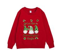 Pull Fille 3 Ans,Hoodie Chaud pour Enfants - édition Saint-Patrick imprimée Manches Longues Coton Doux Confort Optimal vêtement Scolaire et Loisir (Red, 12-18 Months)