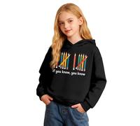 Pull Fille Ado,Sweats à Capuche GarçOn,Sweat-Shirt à Capuche imprimé à Manches Longues pour Enfants (2-14 Ans) (Black, 7-8 Years)