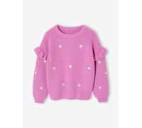 VERTBAUDET Pull Fille brodé Manches volantées Mauve 12A