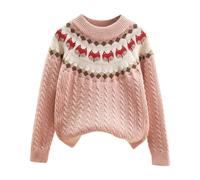 Pull Fille Col Rond, Pull Enfant 8 Ans Garçon, Confort Manches Longues Coupe Ample Grande Taille Hauts pour Enfant Respirant Tricot Basique Chandail Hiver Chaud Col Rond Mode Et Loisirs Sweatshirts
