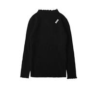 Pull Fille Enfant Coton Pulls pour Filles de Style coréen, Pull tricoté à Bords volantés pour Filles, imprimé Lettre élégant pour Un Usage Quotidien, Haut superposé Chaud et Confortable