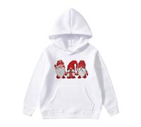 Pull Fille Sweat De NoëL Sweat-Shirt Enfant Neuf à Imprimé Nains De NoëL Tendance Et DéContracté avec Poche DéCorative à Capuche Et Doublure Polaire. pour FêTes Rassemblements Sorties CéLéBrations
