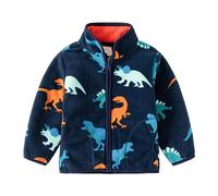 Pull Fille Sweatshirt Enfants Sport Vêtements Casual Top Enfant Bébé Garçons Filles Manches Longues Dessin Animé Dinosaures Imprimés Fermeture éclair Veste de Loisirs Manteaux Coupe-Vent